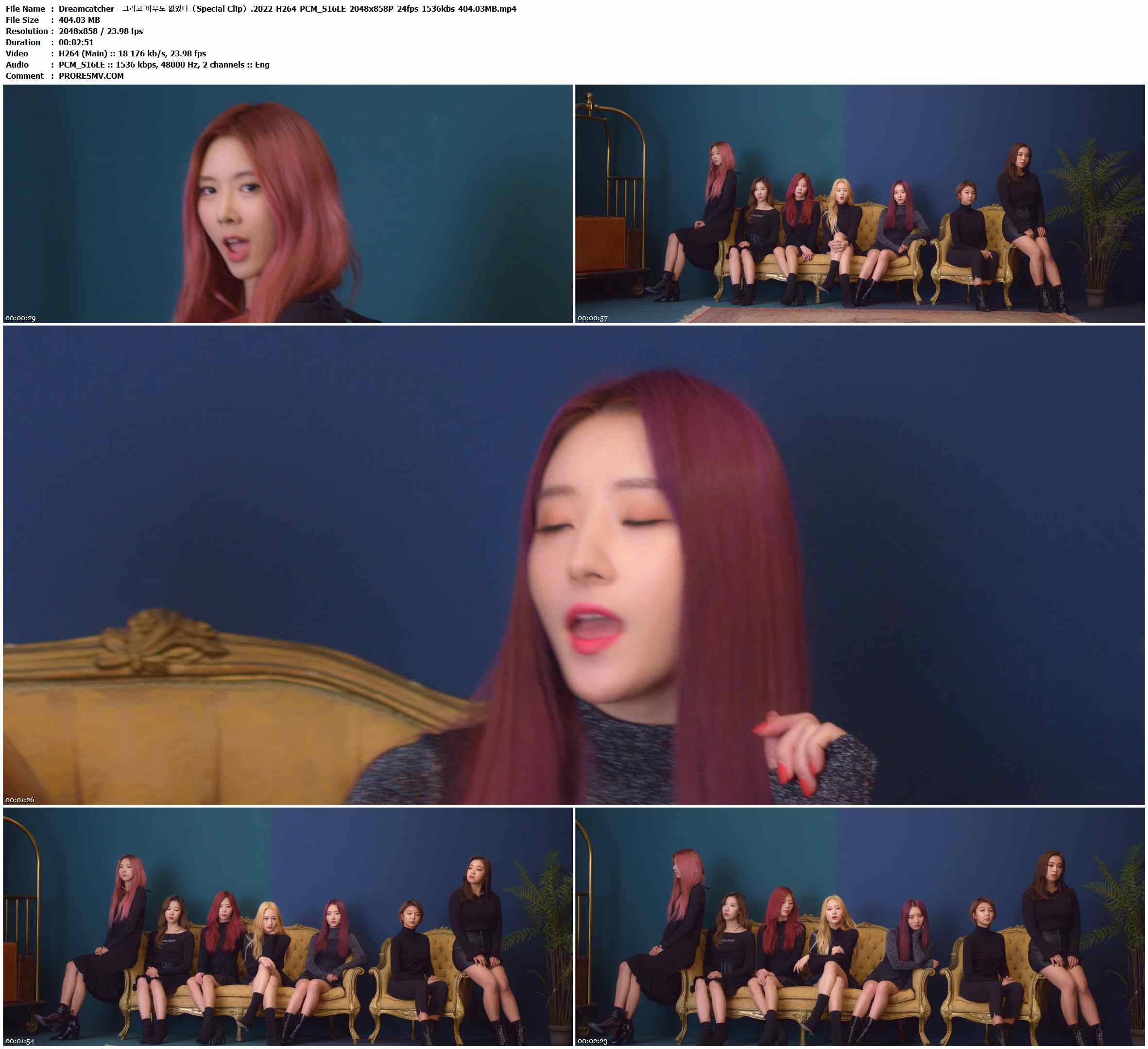 Dreamcatcher - 그리고 아무도 없었다（Special Clip）.2022-H264-PCM_S16LE-2048x858P-24fps-1536kbs-404.03MB官方MV_高清MV